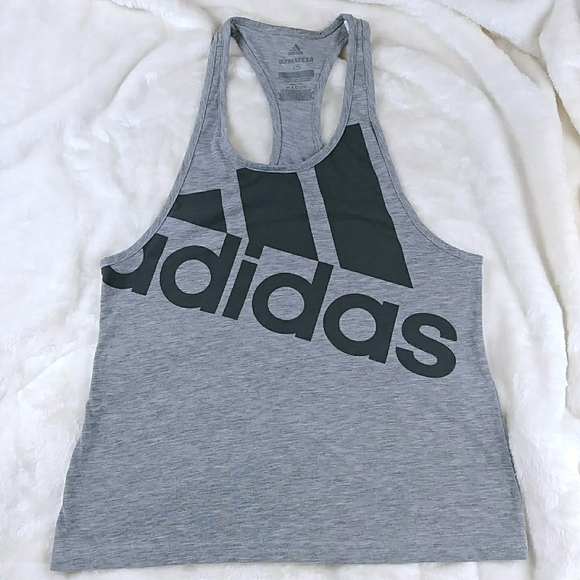 adidas Tops - Adidas Gray Athletic Tank Racerback XS